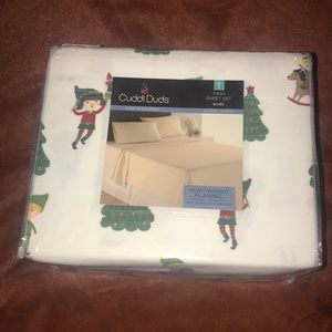 New Twin CuddlDuds Christmas Elves Sheet Set
